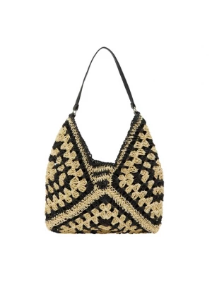 Foto van product ebeeza Shopper 'Hobo' beige / zwart