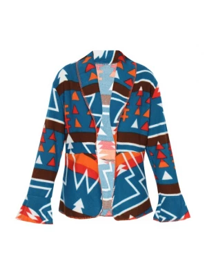 Foto van product ebeeza Tussenjas donkerblauw / bruin / lichtoranje / wit