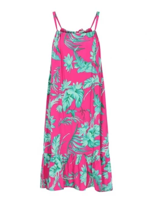 Foto van product aleida Zomerjurk turquoise / smaragd / pink