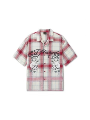 Foto van product Ed Hardy Overhemd rood / zwart / wit