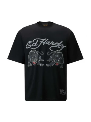 Foto van product Ed Hardy Shirt 'Doppel-Panther' lichtblauw / grijs / zwart