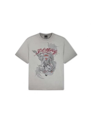 Foto van product Ed Hardy Shirt grijs / stone grey / donkerrood