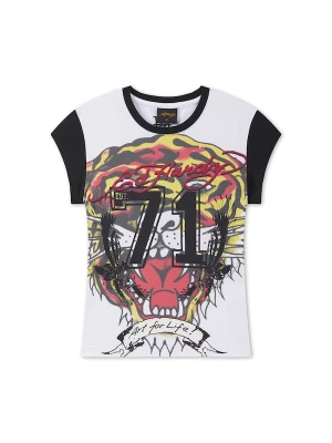 Foto van product Ed Hardy Shirt 'Roaring Tiger' geel / kersrood / zwart / wit