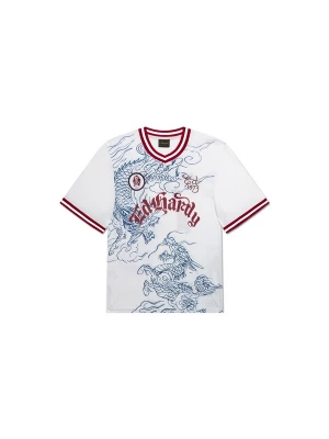 Foto van product Ed Hardy Shirt 'Soaring Dragon Football' ultramarine blauw / rood / wit