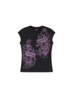 Foto van product Ed Hardy Shirt 'Tattoo City' orchidee / braam / zwart