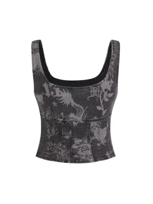Foto van product Ed Hardy Top grijs / grey denim