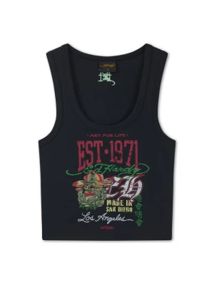 Foto van product Ed Hardy Top groen / rood / zwart / wit