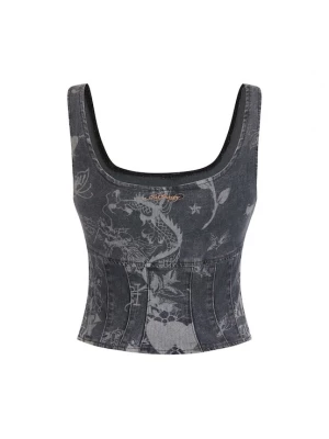 Foto van product Ed Hardy Top smoky blue / blauw denim