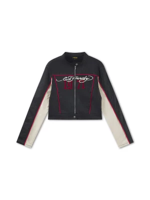 Foto van product Ed Hardy Tussenjas 'Climbing Rose' donkerrood / zwart / wit