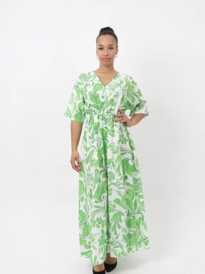 Foto van product Elara Avondjurk groen / wit