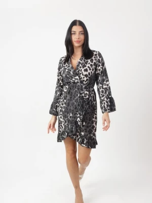 Foto van product Elara Jurk antraciet / zwart / wit