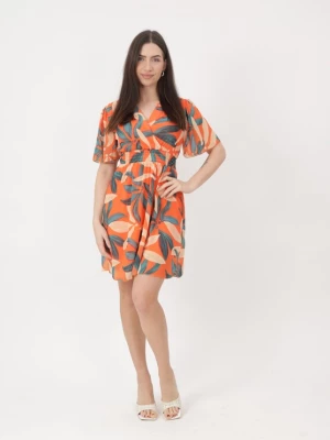Foto van product Elara Jurk beige / groen / oranje