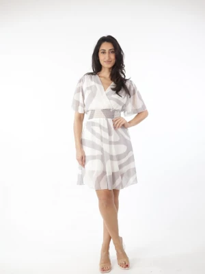 Foto van product Elara Jurk grijs / wit