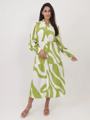 Foto van product Elara Jurk kiwi / wit