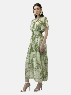 Foto van product Elara Jurk pasteelgeel / jade groen / pastelgroen