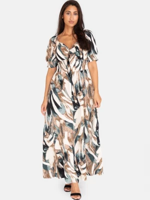 Foto van product Elara Zomerjurk bruin / cappuccino / zwart / wit
