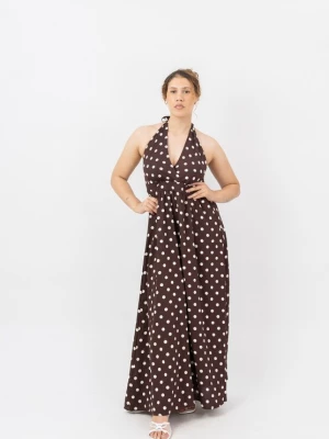 Foto van product Elara Zomerjurk chocoladebruin / wit