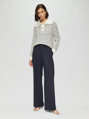 Foto van product Elegante broek van viscosemix met extra wijde pijpen s.Oliver blauw
