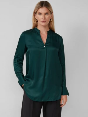 Foto van product Elegante satijnen blouse met manchetten s.Oliver petrol