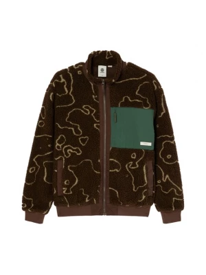 Foto van product ELEMENT Fleece jas donkerbruin / kaki / donkergroen / wit