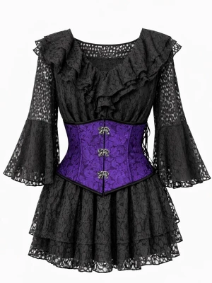 Foto van product Elena Athanasiadou Avondjurk 'Royal Lace Corset Dress' zwart