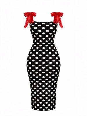 Foto van product Elena Athanasiadou Cocktailjurk 'POLKA' zwart