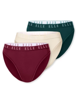 Foto van product ELLE Slip ' Logo ' crème / donkergroen / bordeaux