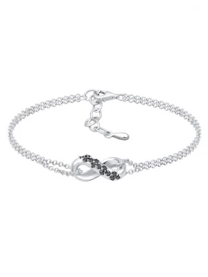 Foto van product Elli DIAMONDS Armband 'Infinity' zwart / zilver