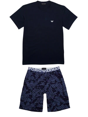 Foto van product Emporio Armani Pyjama kort donkerblauw / zwart / wit
