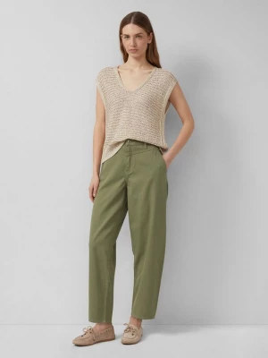 Foto van product Enkeljeans / Relaxed fit / Hoge taille / Halfhoge pijp s.Oliver olijfgroen