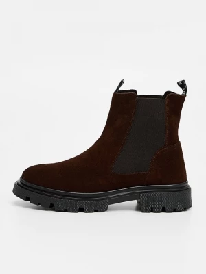 Foto van product Enkellaarsjes met plateauzool Steve Madden bruin