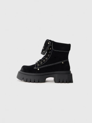 Foto van product Enkellaarsjes met plateauzool Steve Madden zwart