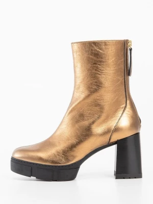 Foto van product Enkellaarsjes met plateauzool Unisa goudkleurig
