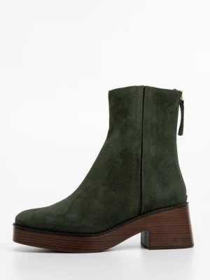 Foto van product Enkellaarsjes met plateauzool Unisa groen