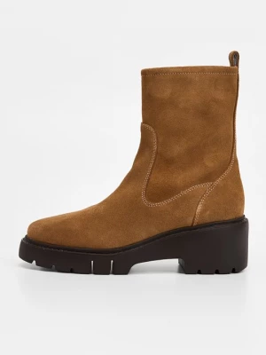 Foto van product Enkellaarsjes met plateauzool Unisa taupe