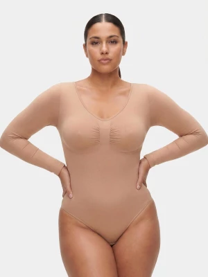 Foto van product ESTRELL Shapingbody 'Sculpting Shapewear Thong Body – Longsleeve' beige
