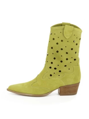 Foto van product EVITA Cowboylaarzen 'GINEVRA' groen / riet / lichtgroen