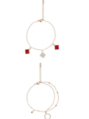 Foto van product faina Armband goud / rood / transparant