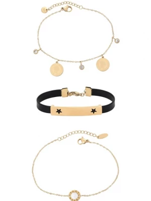 Foto van product faina Armband goud / zwart / transparant
