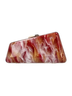Foto van product faina Clutch geel / donkerrood / wit