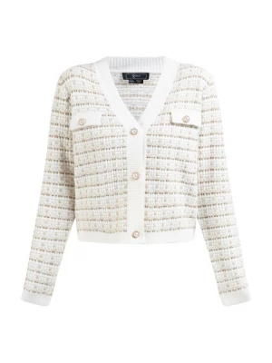 Foto van product faina Gebreid vest goud / wit