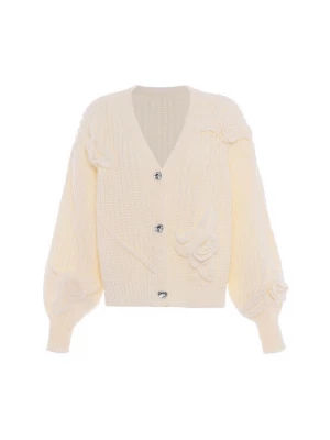 Foto van product faina Gebreid vest wolwit