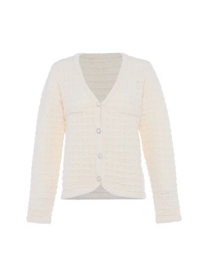 Foto van product faina Gebreid vest wolwit