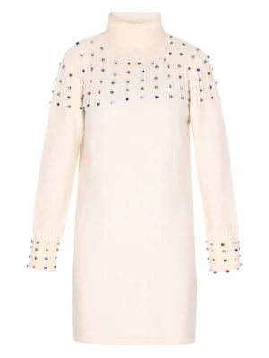 Foto van product faina Gebreide jurk lichtblauw / donkerblauw / lila / wolwit