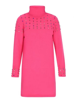 Foto van product faina Gebreide jurk royal blue / koningsblauw / fuchsia / lichtrood / zilver