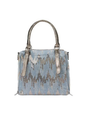 Foto van product NAEMI Handtas pastelblauw / zilver