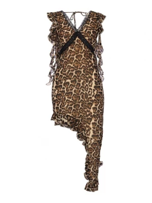 Foto van product faina Jurk 'Festive' beige / bruin / zwart
