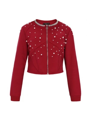 Foto van product faina Sweatshirt rood / transparant / parelwit