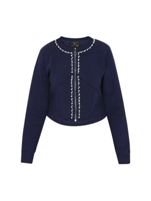 Foto van product faina Sweatvest donkerblauw / parelwit