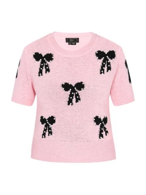 Foto van product faina Trui rosa / zwart / parelwit